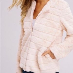 Faux Fur Texture Jacket NWT Boutique